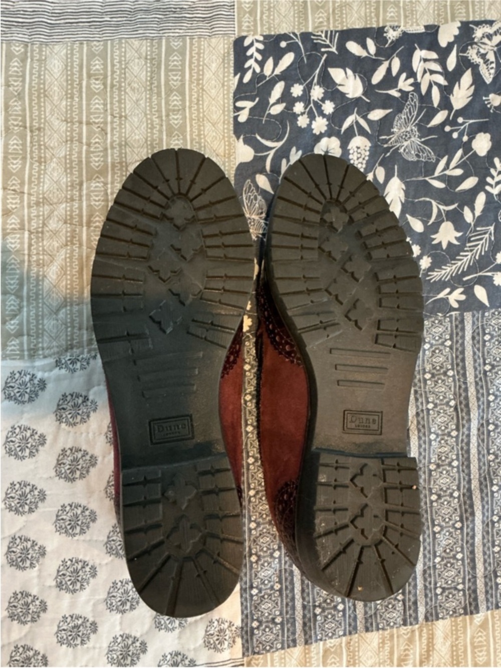 Dune London Burgundy Suede & Croc Tassel Loafers - Picture 6 of 7